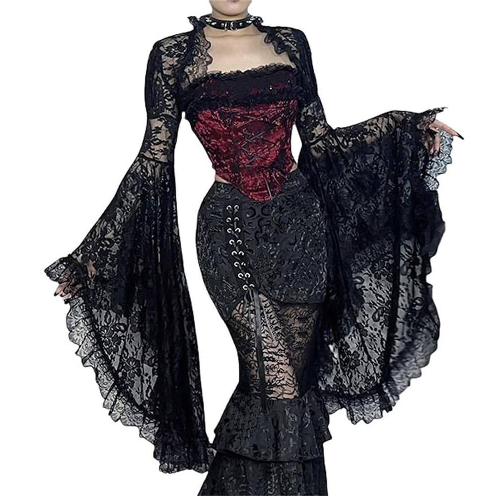 Amazon.com: Allpunkall Victorian Lace Bolero Shrug Top Women
